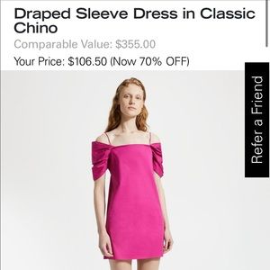 Theory Draped Sleeve Dress